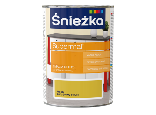 Supermal Emalia Nitro żółty jasny N535 0,8 l Śnieżka