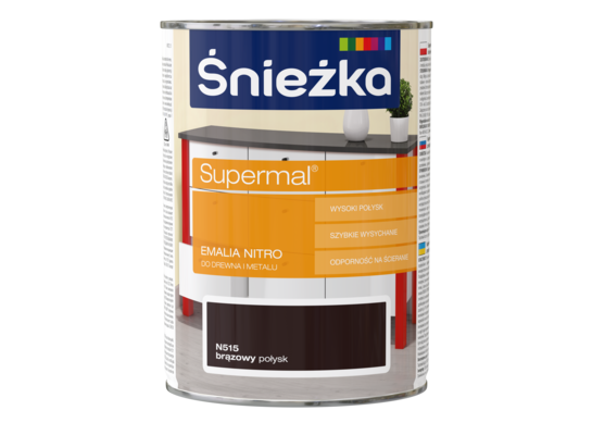 Supermal Emalia Nitro brązowy N515 0,8 l Śnieżka