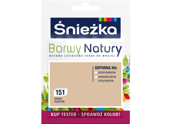 Farba lateksowa Barwy Natury TESTER kwiat pustyni 151 25 ml Śnieżka
