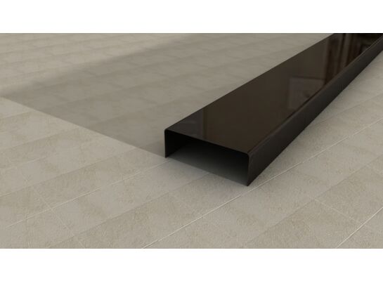 Listwa ze stali nierdzewnej 0,6 x 3,0 x 270 cm BLACK S30