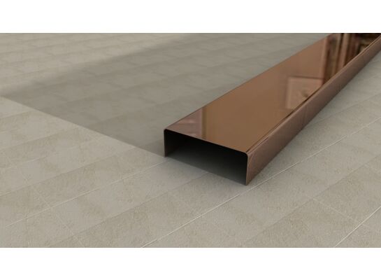 Listwa ze stali nierdzewnej 0,6 x 2,0 x 270 cm BRONZE B20