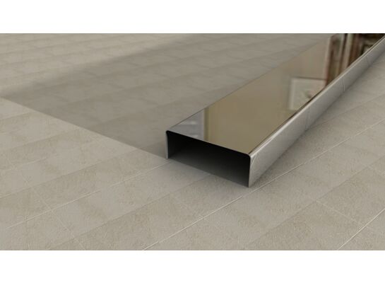 Listwa ze stali nierdzewnej 0,6 x 2,0 x 270 cm SILVER M20