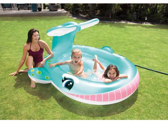 Basen dmuchany wieloryb z fontanną Intex