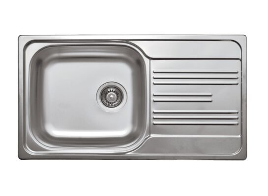 Zlewozmywak XYLO SATYNA 1K Z/O 780 x 435 x 160 mm 3,5" + osprzęt