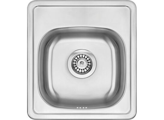 Zlewozmywak MERCATO SATYNA 1K B/O 410 x 440 x 165 mm 3,5" + osprzęt