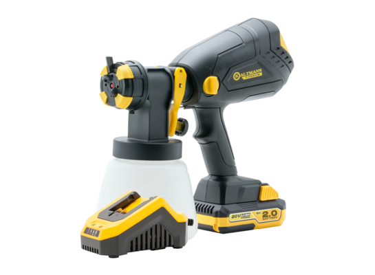 Pistolet malarski 20 V + zestaw startowy 2.0 Ah Kaltmann Titanium