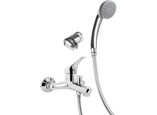 Bateria wannowa Joko chrom z kompletem natryskowym