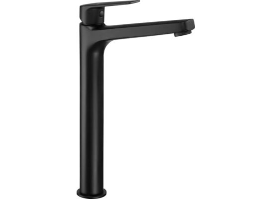 Bateria umywalkowa Jasmin NERO z podwyższonym korpusem bez zamknięcia odpływu