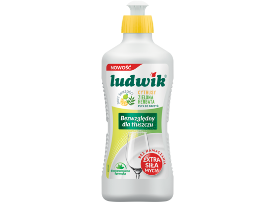 Płyn do mycia naczyń "DUET ŚWIEŻOŚCI" cytrusy z zieloną herbatą 450 g Ludwik
