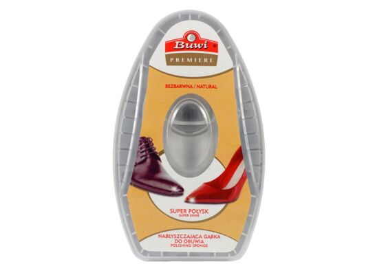 Gąbka nabłyszczająca do obuwia bezbarwna Buwi Premiere