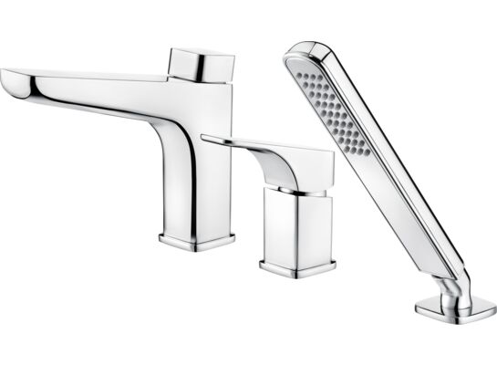 Bateria wannowa Hiacynt chrom 3-otworowa
