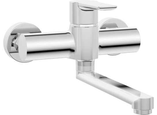Bateria umywalkowa Lavo chrom ścienna