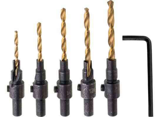 Komplet wierteł do konfirmatów 5 szt., 6-14 mm