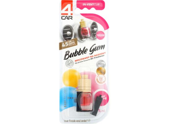 Zapach w płynie na wloty WOOD CLIP IT bubble gum 5 ml 4Car