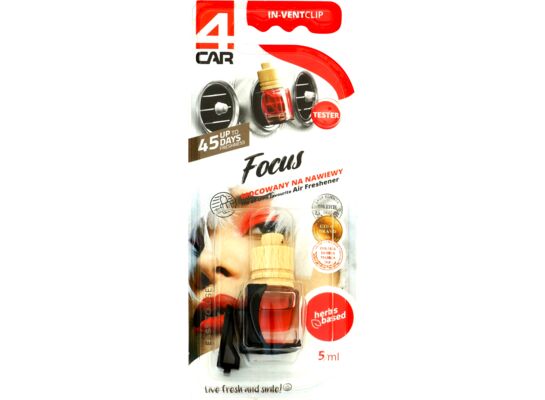 Zapach w płynie na wloty WOOD CLIP IT focus 5 ml 4Car