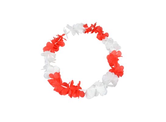 Naszyjnik hawajski "Biało-Czerwoni"