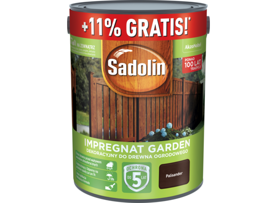 Impregnat dekoracyjny do drewna ogrodowego Sadolin Garden Palisander 5,55 l