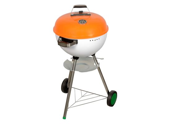 Grill kociołek śr. 46 cm, wys. 30 cm biało-pomarańczowy