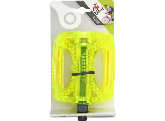 Pedały fluor neon żółty komplet 4bike