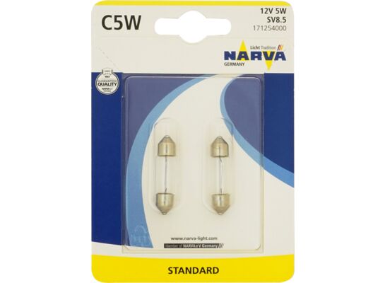 Zestaw żarówek samochodowych C5 W rurki SV8,5 12 V blister NARVA