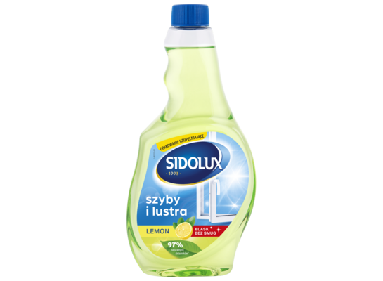 Płyn do mycia szyb lemon zapas 500 ml SIDOLUX CRYSTAL