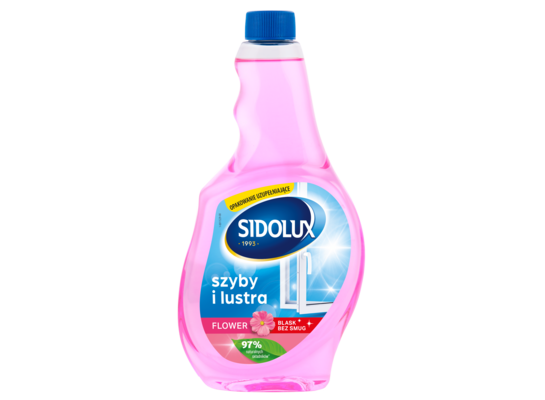 Płyn do mycia szyb flower zapas 500 ml SIDOLUX CRYSTAL