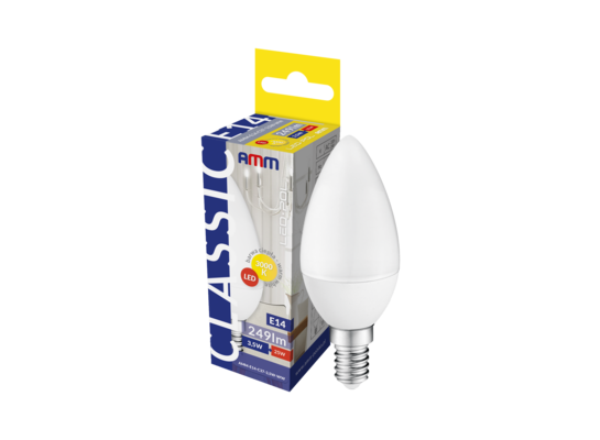 Żarówka LED AMM-E14-C37-3,5W-WW