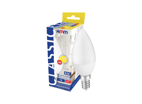 Żarówka LED AMM-E14-C30-7W-WW