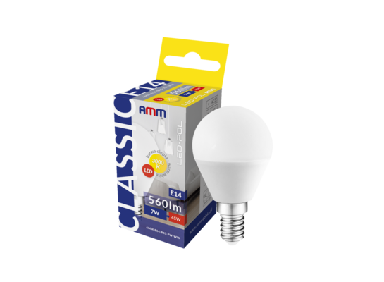 Żarówka LED AMM-E14-B45-7W-WW