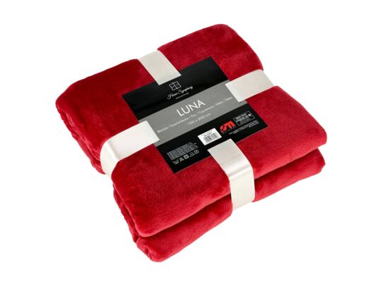 Koc LUNA 150 x 200 cm malinowy, microfibra flannel 240 g/m2