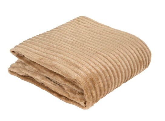 Koc SORIA 150 x 200 cm beż microfibra 220-260 g/m2