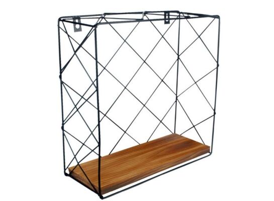 Półka kwadrat METAL TOTAL L czarna GROA