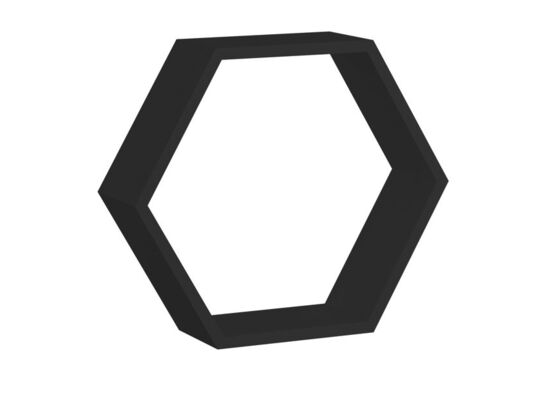 Półka HEXAGON czarna GROA