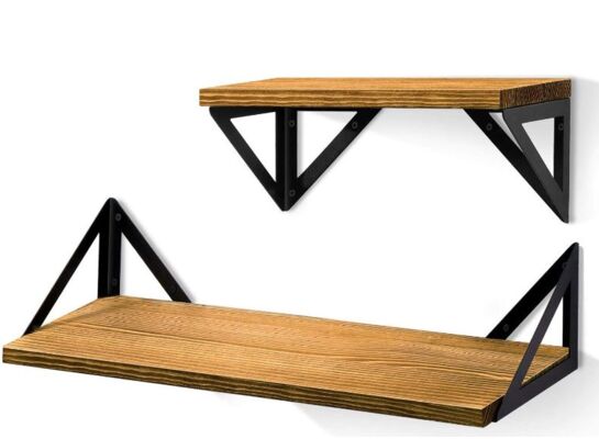 Półka ze wspornikami drewniany GROA