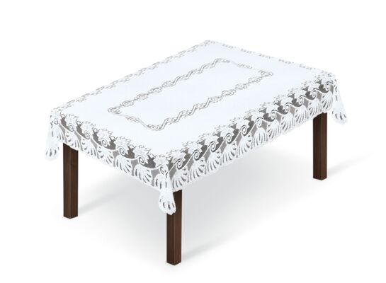 Obrus żakardowy prostokąt 254210/100y 100 x 150 cm biały