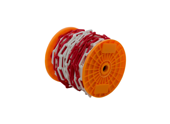 Łańcuch tworzywo sztuczne czerwono-biały 6 mm