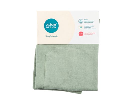 Fartuch kuchenny z kieszonką 65 x 80 cm jasna zieleń