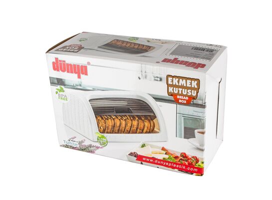 Chlebak Rattan 41,7 x 26,9 x 18,1 cm szary