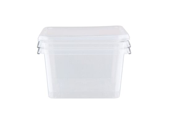 Komplet 2 pojemników do żywności kwadrat Antibacterial 1,15 l