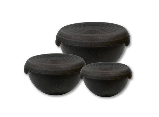 Komplet 3 misek z pokrywami 6 l, 3 l, 1,5 l Cosmos czarny