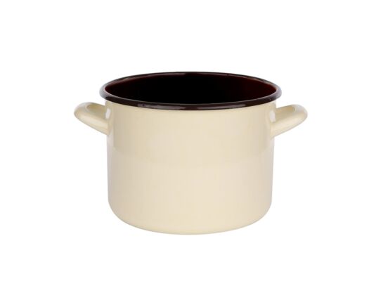 Garnek prosty 7,5 l śr. 24 cm wys. 17 cm krem/ciemny środek