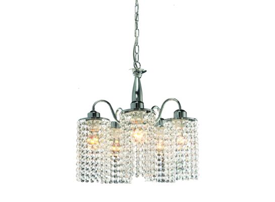 Lampa wisząca Bright Star 5 x E27 srebrny Light Prestige