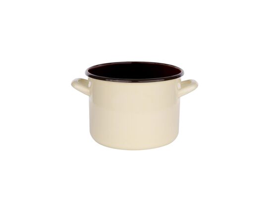 Garnek prosty 2,2 l śr. 16 cm wys. 12 cm krem/ciemny środek