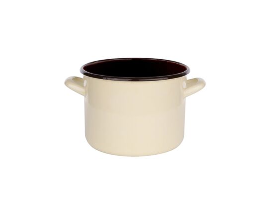 Garnek prosty 4,4 l śr. 20 cm wys. 15 cm krem/ciemny środek