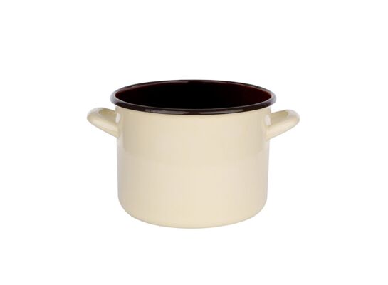 Garnek prosty 5,8 l śr. 22 cm wys. 16 cm krem/ciemny środek