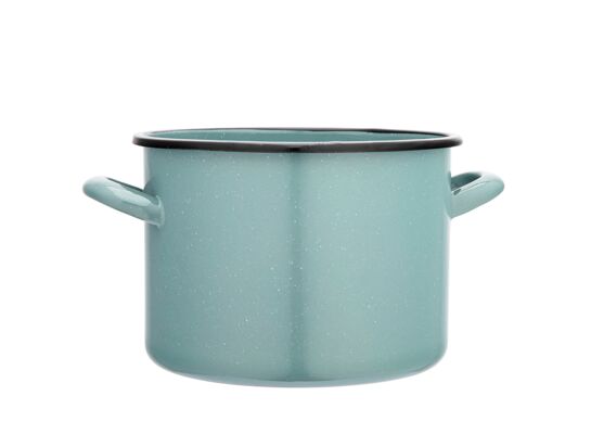 Garnek prosty 5,8 l śr. 22 cm wys. 16 cm szałwiowy nakrapiany