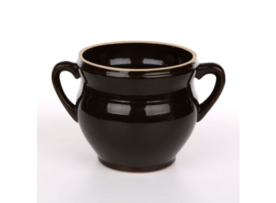 Garnek ceramiczny ludowy 2 l brązowy