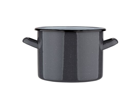 Garnek prosty 5,8l śr. 22 cm wys. 16 cm szary nakrapiany