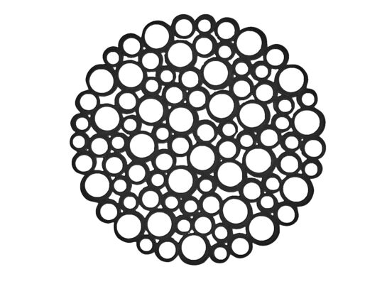 Mata do zlewu okrągła czarna PRACTIC