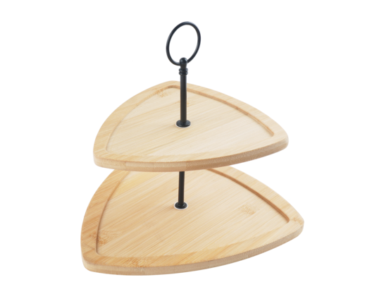 Patera bambusowa piętrowa 25 x 23,5 cm